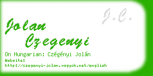 jolan czegenyi business card